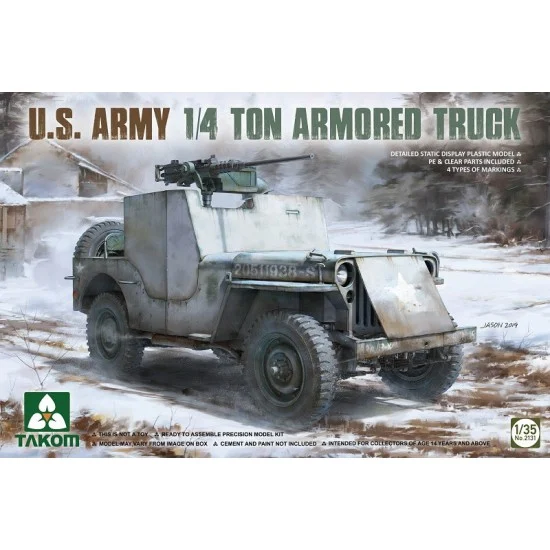 Takom 2131 1/35 US Army 1/4 Ton Armored Truck - Military Vehicles & Tanks