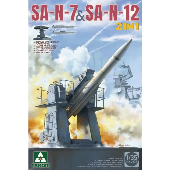 Takom 2136 1/35 Russian Navy Sa-N-7 "Gadlfy" & Sa-N-12 "Grizzly" SAM