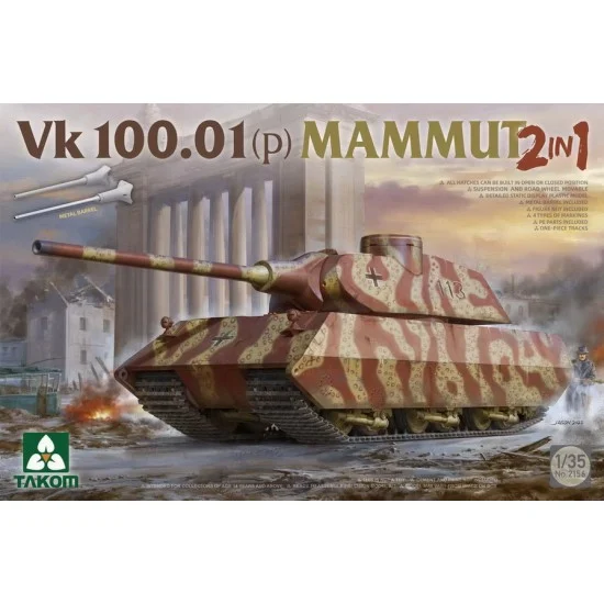 Takom 2156 1/35 Vk 100.01(P) Mammut [2in1] - Military Vehicles & Tanks