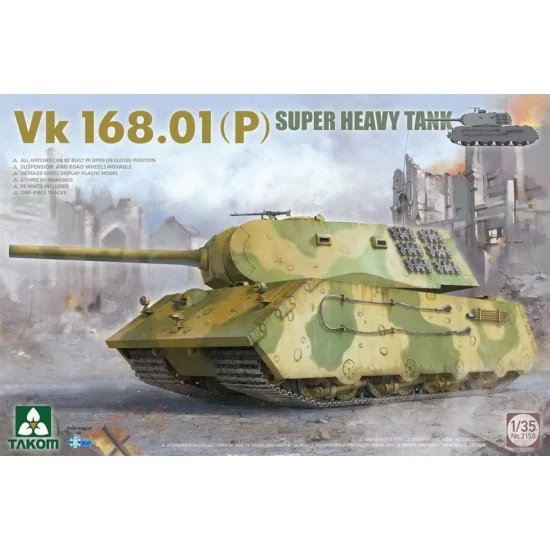 Takom 2158 1/35 Vk 168.01 (P) Super Heavy Tank - Military Vehicles & Tanks