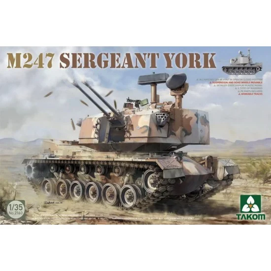 Takom 2160 1/35 M247 Sergeant York Self-propelled Antiaircraft Gun