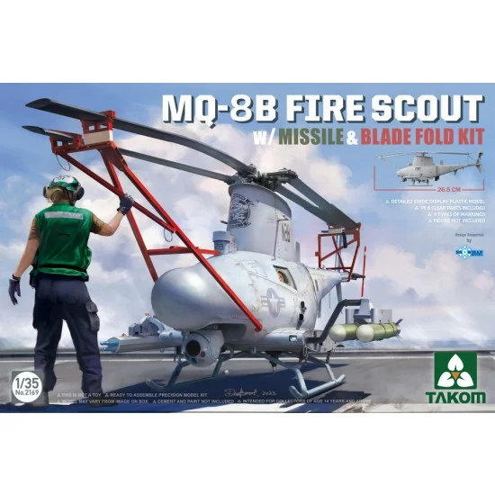 Takom 2169 1/35 MQ-8B Fire Scout W/Missile & Blade Fold Kit