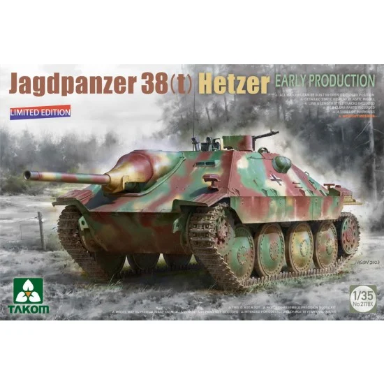 Takom 2170X 1/35 Jagdpanzer 38(t) Hetzer Early Production - Military Vehicles & Tanks
