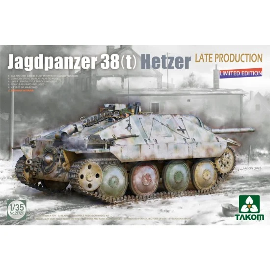 Takom 2172X 1/35 Jagdpanzer 38(t) Hetzer Late Production - Military Vehicles & Tanks