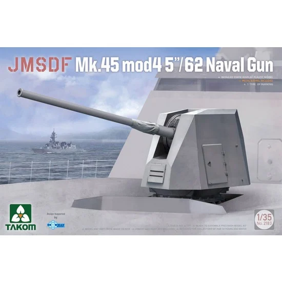 Takom 2183 1/35 JMSDF Mk.45 mod45''/62 Naval Gun - Model Ships & Boats