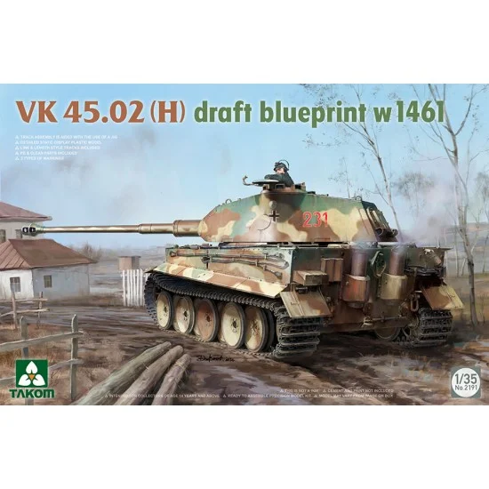 Takom 2191 1/35 Vk 45.02(H) Draft Blueprint W 1461 - Military Vehicles & Tanks