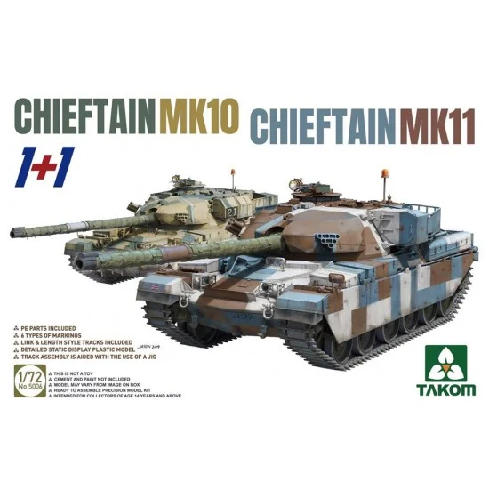 Takom 5006 1/72 Chieftain Mk10 / Mk11 [1 + 1] - Military Vehicles & Tanks