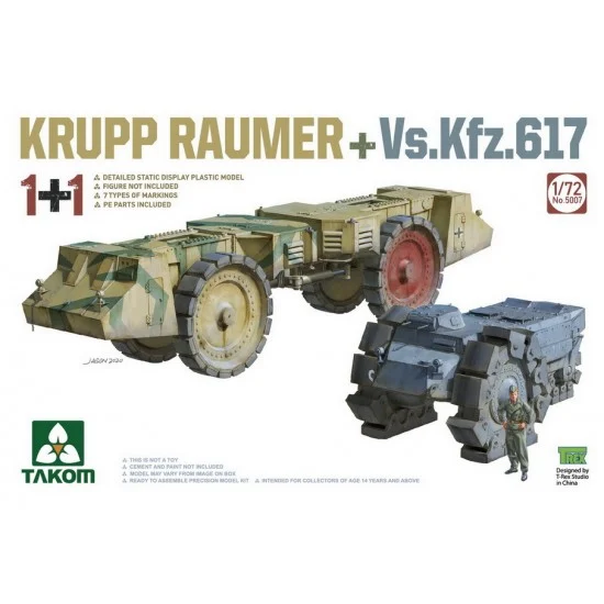 Takom 5007 1/72 Krupp Raumer + Vs.Kfz.617 (1+1) - Military Vehicles & Tanks