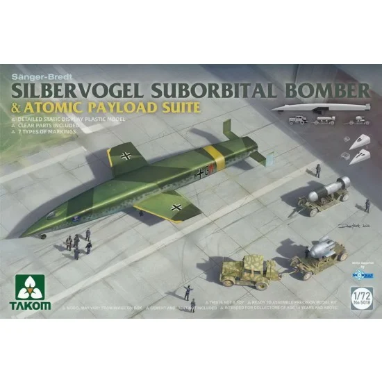 Takom 5018 1/72 Silbervogel Suborbital Bomber & Atomic Payload Suite - Model Planes
