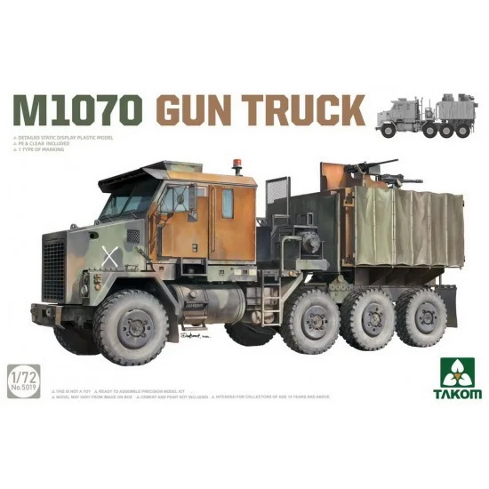 Takom 5019 1/72 Oshkosh M1070 Gun Truck - Military Vehicles & Tanks