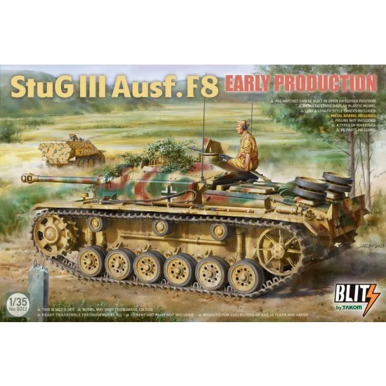 Takom 8013 1/35 StuG III Ausf.F8 Early Prodution Assault Gun - Military Vehicles & Tanks