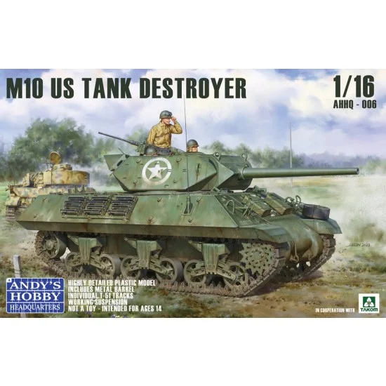 Andy's Hobby Headquarters AHHQ-006 1/16 US M10 Tank Destroyer Wolverine