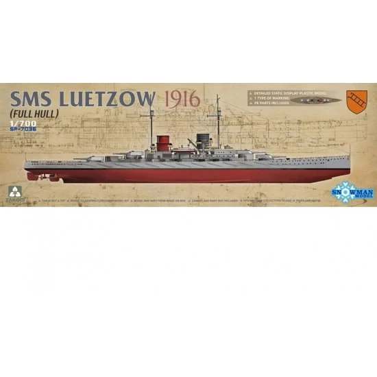 Takom SP-7036 1/700 SMS Luetzow 1916 w/Full Hull