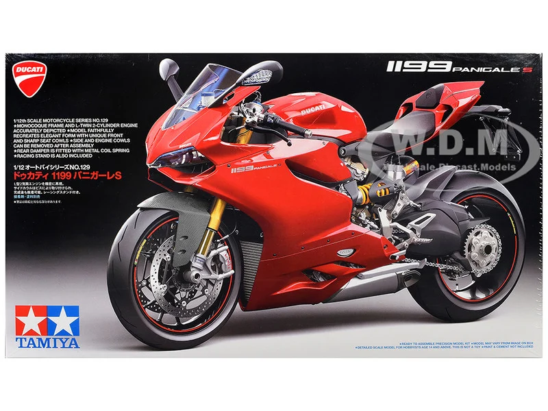 Model Kit Ducati 1199 Panigale S Motorcycle 1/12 Scale Model by Tamiya - Ducati Motorcycles