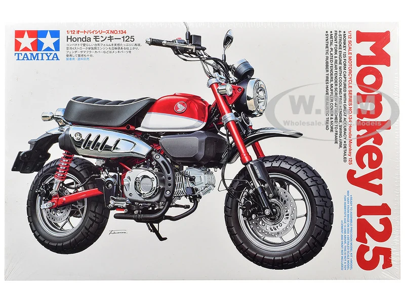 Model Kit Honda Monkey 125 Motorcycle 1/12 Scale Model by Tamiya - Honda Motorcycles