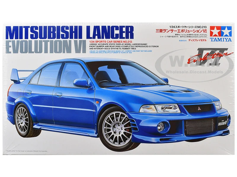 Model Kit Mitsubishi Lancer Evolution VI 1/24 Scale Model by Tamiya - Mitsubishi Models