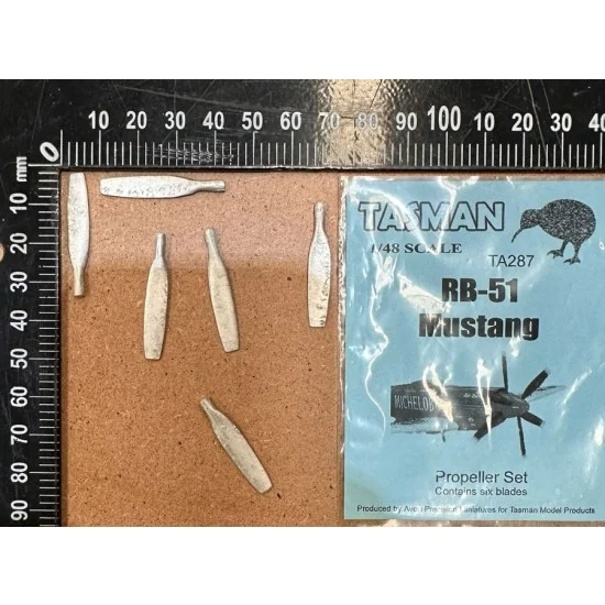 Tasman TA287 1/48 P-51/RB51 Mustang Propellers (white metal)