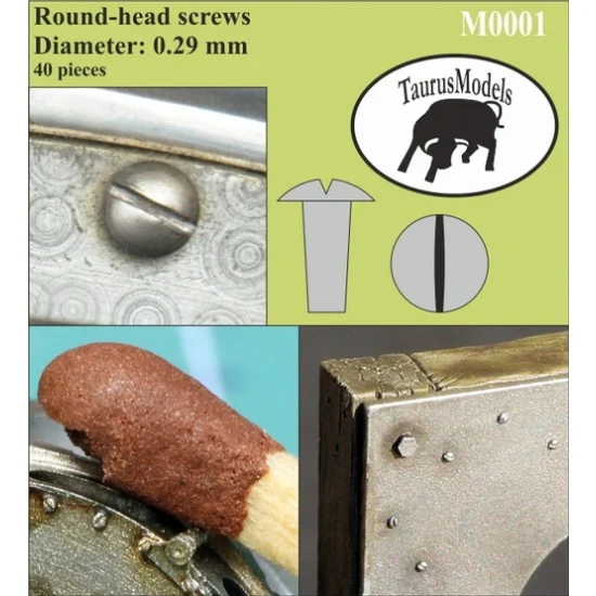 Taurus M0001 Round-Head Screws (40pcs, Diameter: 0.29mm)