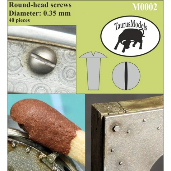 Taurus M0002 Round-Head Screws (40pcs, Diameter: 0.35mm)