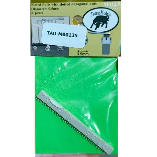 Taurus M013-05 Hexagonal Slotted Nuts (Diameter: 0.5mm, 40pcs)