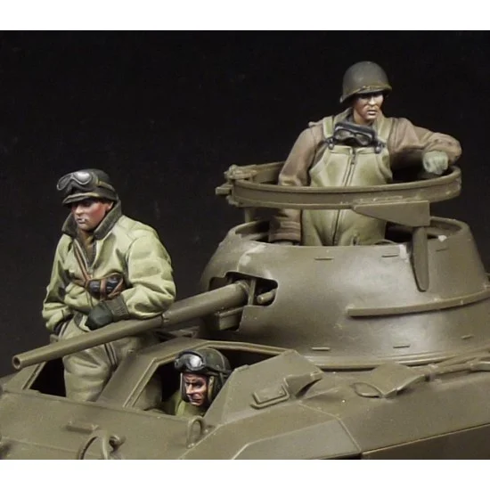 The Bodi 35070 1/35 M8 Greyhound Crewmen (3 Figures) - Model Figures