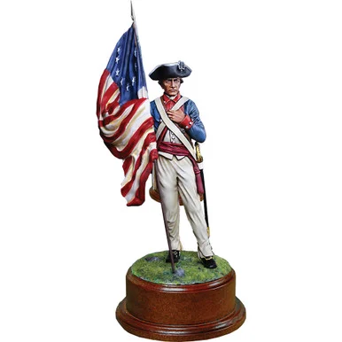 American Revolutionary Flagbearer 7.25" Statue Collectors Showcase (CS16012) - The Collectors Showcase