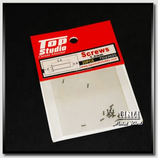 Top Studio TD23020 1.2mm Screws - Hobby Tools & Supplies