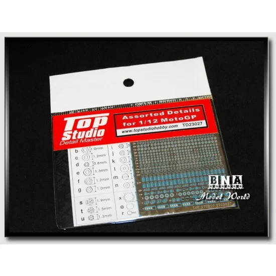 Top Studio TD23027 Assorted Details for 1/12 MotoGp - Model Motorcycles