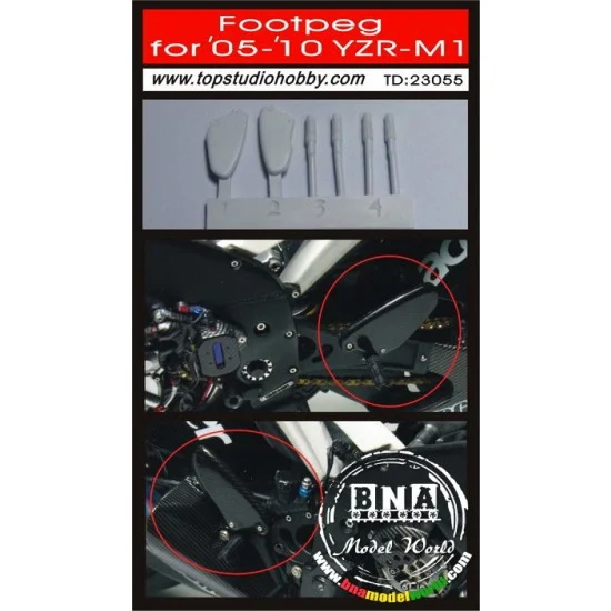 Top Studio TD23055 1/12 Foot Peg for Yamaha YZR-M1 2005 - 2010