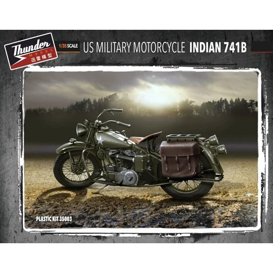 Thunder Model 35003 1/35 WWII US Military Motorcycle "Indian 741B" - Military Vehicles & Tanks