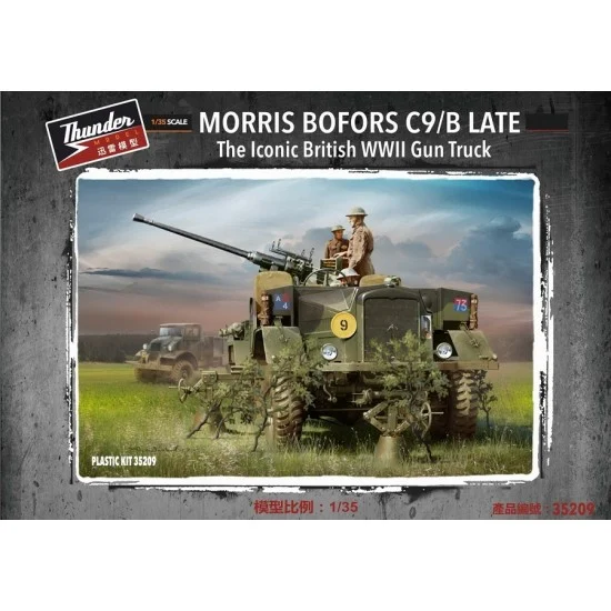 Thunder Model 35209 1/35 WWII British Morris Bofors C9/B Late Gun Truck - Military Vehicles & Tanks