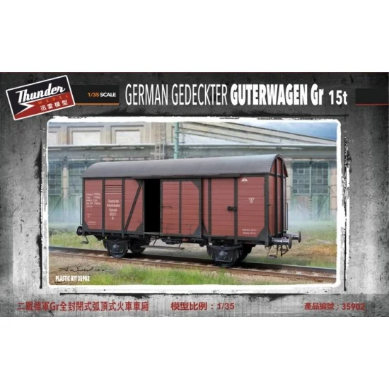 Thunder Model 35902 1/35 WWII German Gedeckter Guterwagen Gr 15t - Model Railway