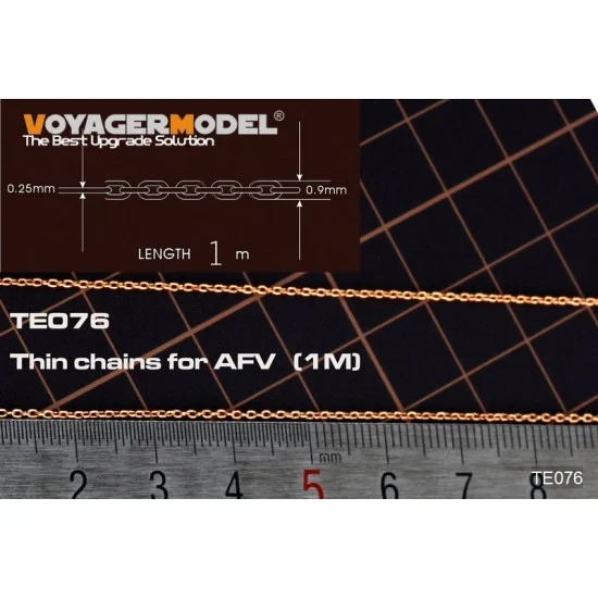 Voyager TE076 Thin Chains for AFV (thickness: 0.25 - 0.9mm, length: 1m)
