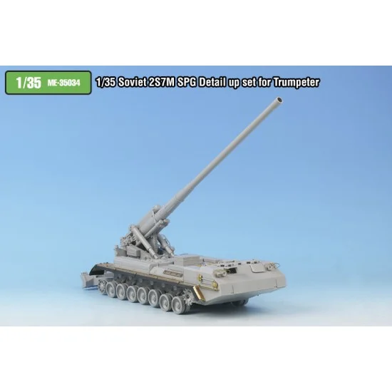 Tetra Model Works ME-35034 1/35 Soviet 2S7M SPG Detail-up Set for Trumpeter kit #05592