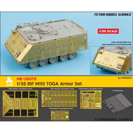 Tetra Model Works ME-35079 1/35 IDF M113 TOGA Armour Set for Dragon kit