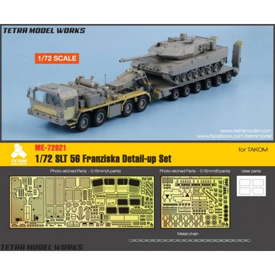 Tetra Model Works ME-72021 1/72 SLT 56 Franziska Detail Set for Takom kits