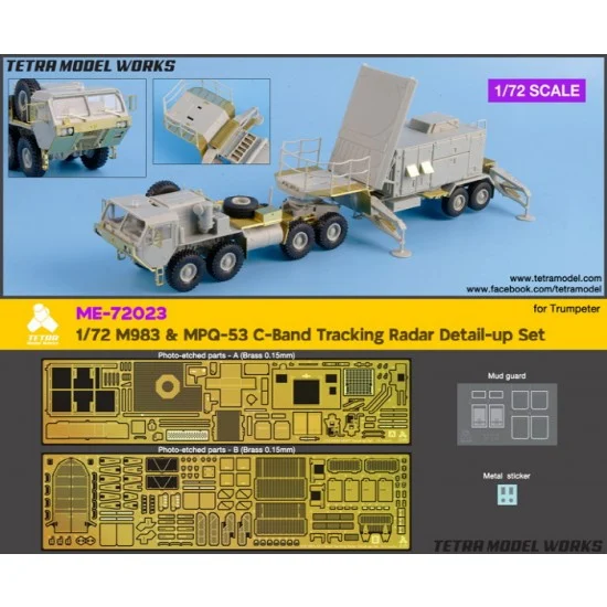 Tetra Model Works ME-72023 1/72 M983 & MPQ-53 C-Band Tracking Radar Detail-up Set for Trumpeter kits