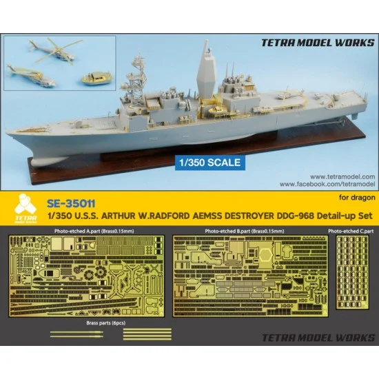 Tetra Model Works SE-35011 1/350 USS Arthur W.Radford Aemss Destroyer DDG-968 Detail-up Set for Dragon kits