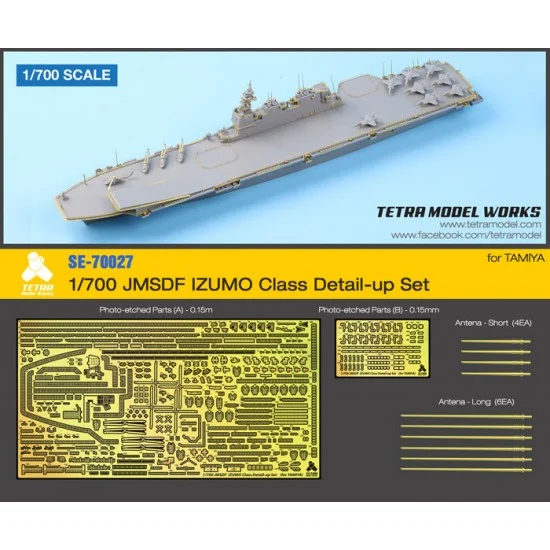 Tetra Model Works SE-70027 1/700 JMSDF IZUMO Class Detail-up Set for Tamiya kits