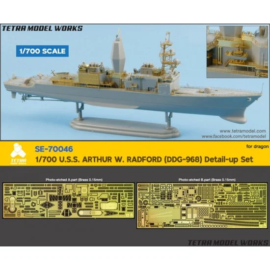 Tetra Model Works SE-70046 1/700 USS Arthur W. Radford (DDG-968) Detail-up Set for Dragon kits