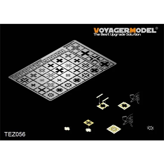 Voyager TEZ056 1/35 WWII German Tank Stenciling Template Vol.3 for general use - Military Vehicles & Tanks
