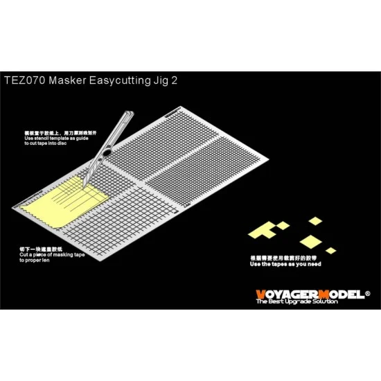 Voyager TEZ070 Masker Easy Cutting Jig No.2 for General Use - Hobby & Model Paints