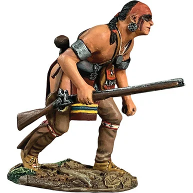 Native Warrior Advancing Crouched Down 1/30 Figure William Britain 16126