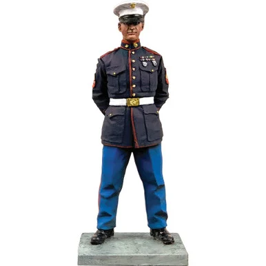 U.S. Marine in Dress Blues 1/30 Figure - Post WWII William Britain 13054