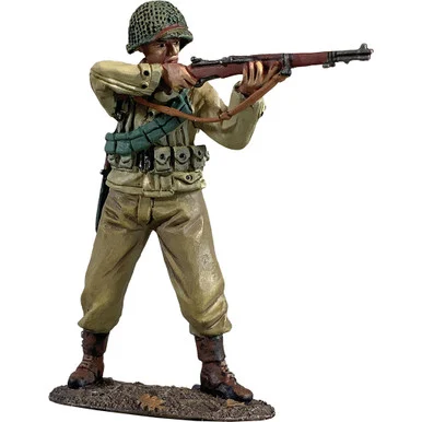 U.S. Infantry Standing Firing M1 Garand 1/30 Figure William Britain 25195