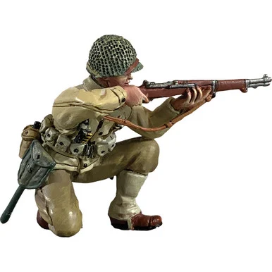 U.S. Infantry Kneeling Firing M1 Garand 1/30 Figure William Britain 25191
