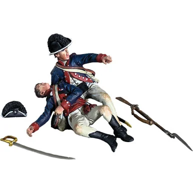 Wayne's Legion Soldier With Wounded 1/30 Figure William Britain 16141