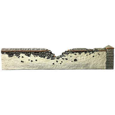 Stucco Stone Wall with Damage 1/30 Model - William Britain