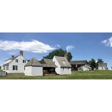 Eastern American Farmstead Backdrop -31" W x 13" H William Britain 51094