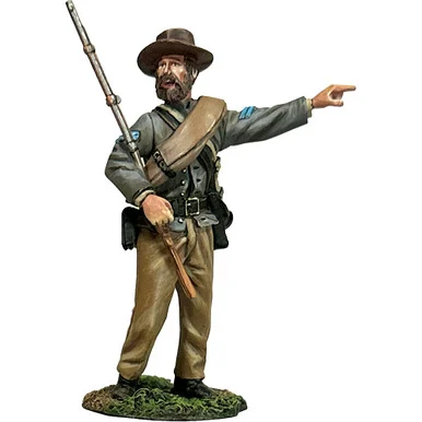 Confederate Infantry Corporal Urging Men Forward 1/30 Figure - William Britain